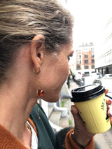 Cordelia sølv ørering m. Agat