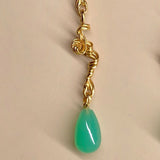 Fouettés 24K Gold Plated Earrings w. Chrysoprase