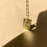 Ocean View 18K, 14K Gold Necklace w. Diamonds