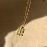 Waves View 18K, 14K Gold Necklace w. Diamonds