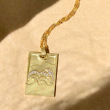 Ocean View 18K, 14K Gold Necklace w. Diamonds