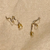 Puakai South 14K Gold Earrings w. Pearls