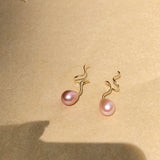 Masika Teardrop 14K Gold Earrings w. Pearls