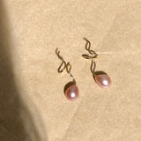 Masika Teardrop 14K Gold Earrings w. Pearls