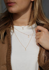 My L 18K Gold Pendant w. Diamonds