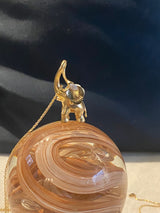 Stor Elephant Charm 18K Guld vedhæng m. Diamanter