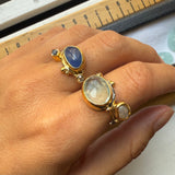 Seafire 18K & 22K Guld Ring m. Safir & Diamant