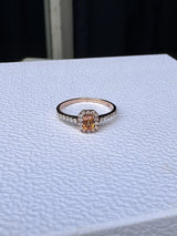 Candy 18K Rose Gold Ring w. Diamonds & Orange Sapphire