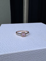 Candy 18K Rose Gold Ring w. Diamonds & Pink Sapphire