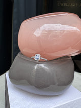 Candy 18K White Gold Ring w. Diamonds & Blue Sapphire