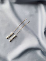 5+5 Perle Forgyldte Øreringe m. Perle