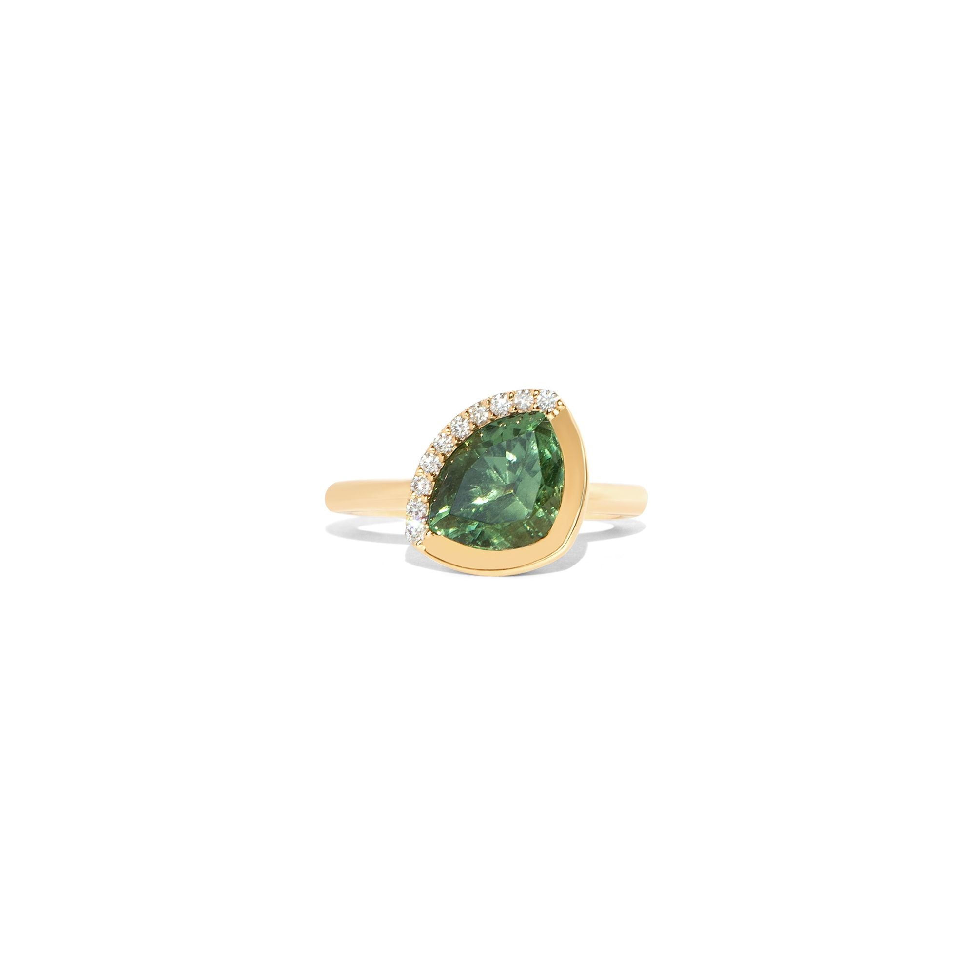 Bloom 7 18K eller 14K Guld, Hvidgulds eller Rosaguld Ring m. Turmalin & Diamanter