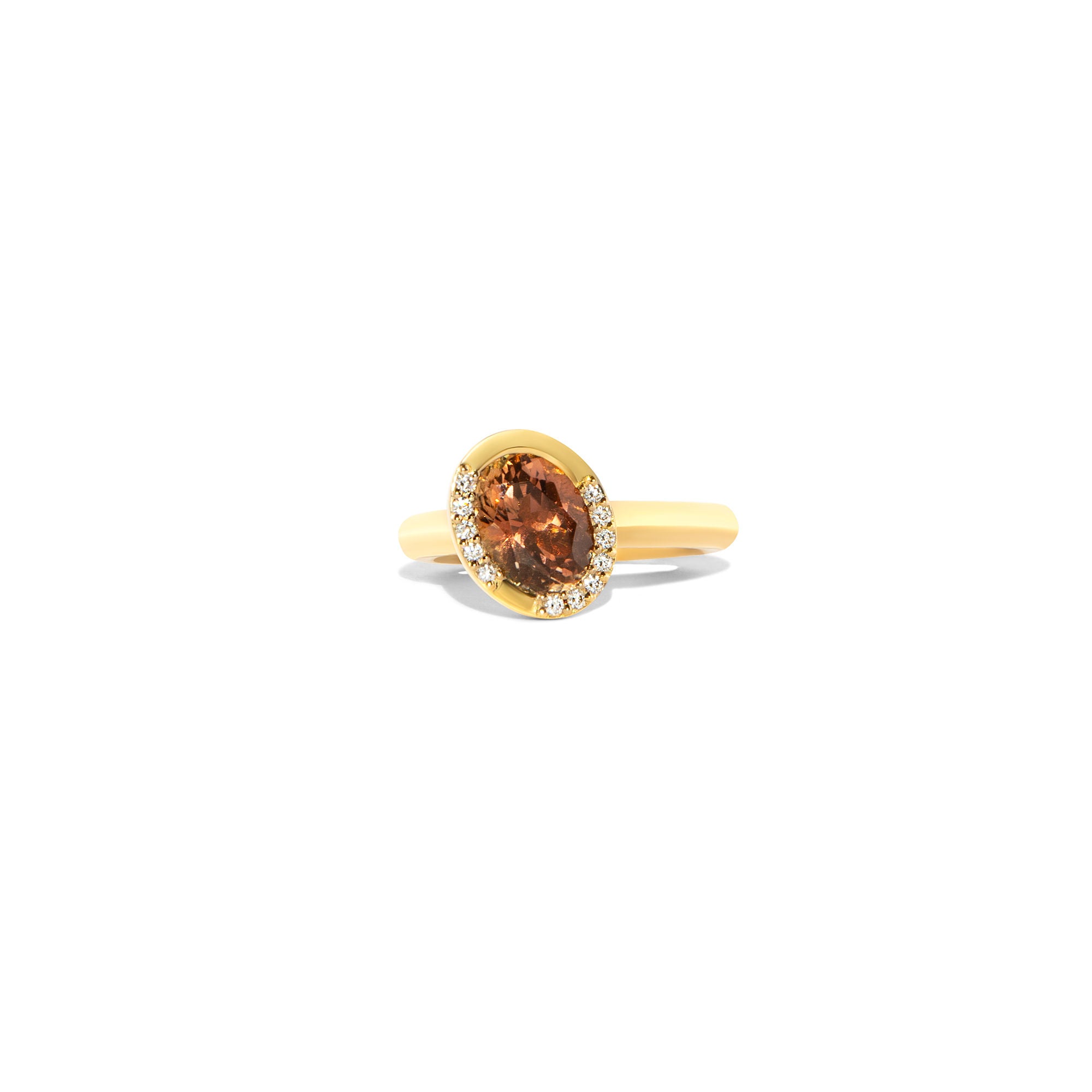 Bloom 2 18K Or 14K Gold, Whitegold or Rosegold Ring w. Tourmaline & Diamonds