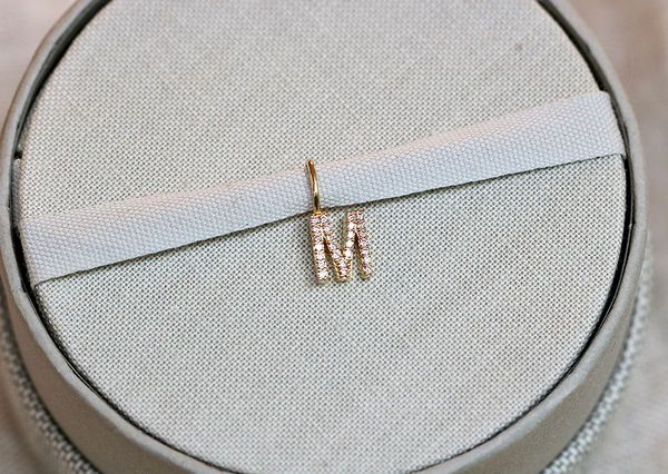 My M 18K Gold Pendant w. Diamonds