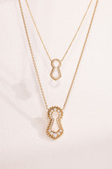 Unlock Indiscretion Paved 18K Gold Necklace w. Diamond