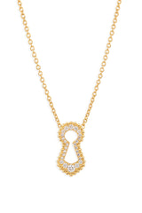 Unlock Indiscretion Paved 18K Gold Necklace w. Diamond