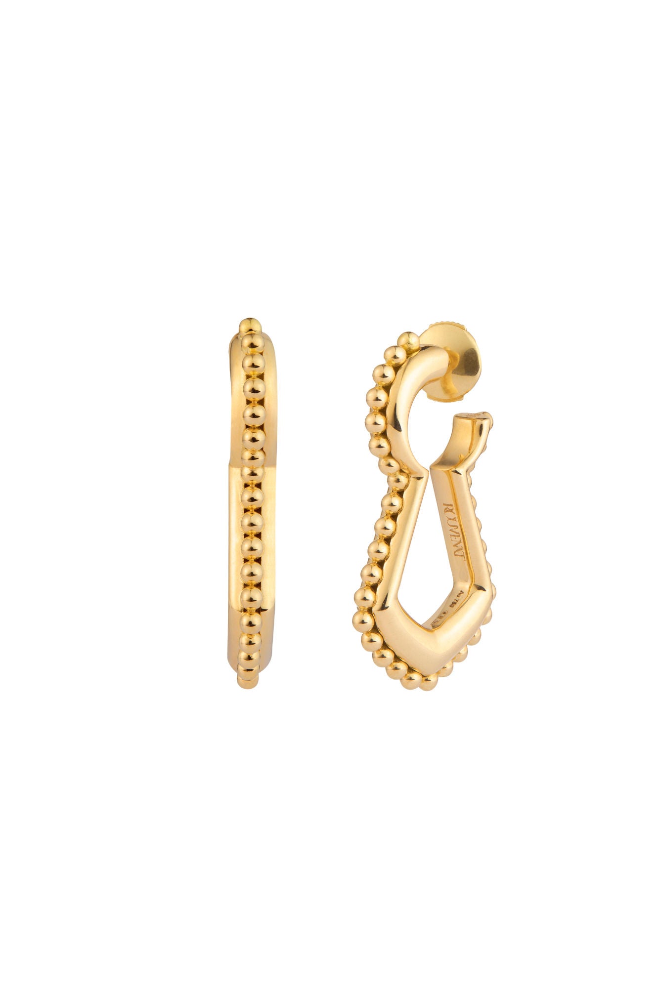 Unlock Indiscretion Large 18K Guld Øreringe