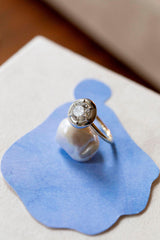 Diamond Cup 18K Gold & Whitegold Ring