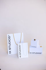 IX Square Gold Plated Pendant