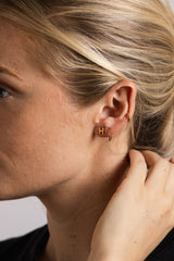 IX H 22K Gold Plated Stud