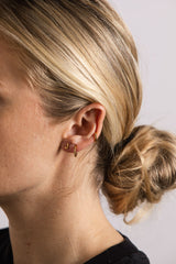 IX J 22K Gold Plated Stud