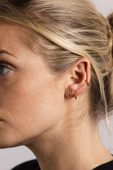 IX N 22K Gold Plated Stud