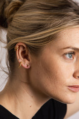 IX T 22K Gold Plated Stud