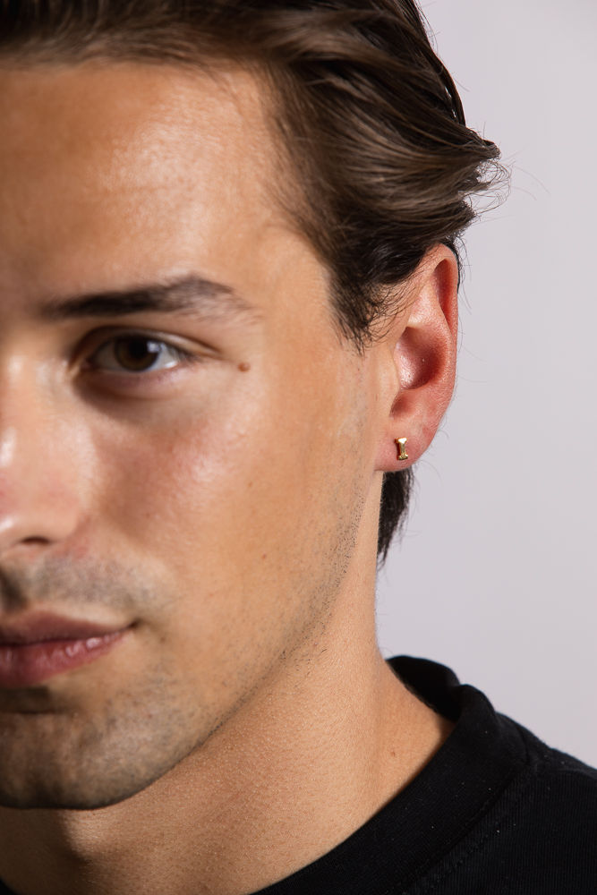 IX I 22K Gold Plated Stud