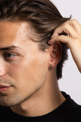 IX N 22K Gold Plated Stud w. Zirconia