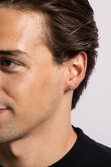 IX R 22K Gold Plated Stud w. Zirconia