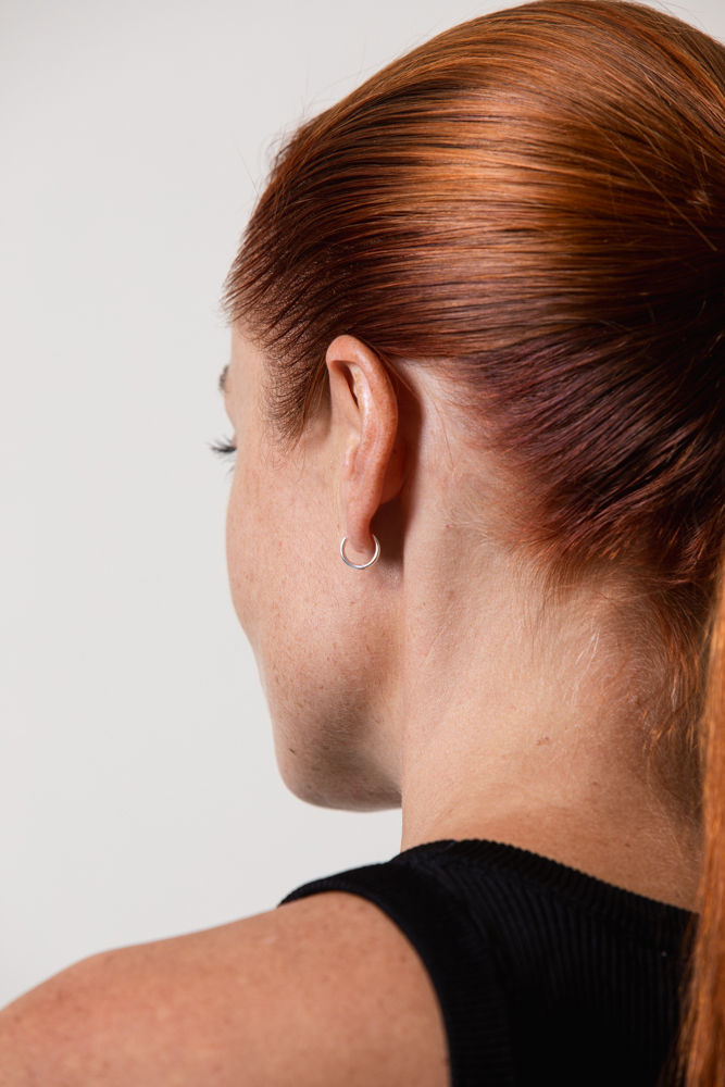 IX Taylor Silver Hoop Ohrring