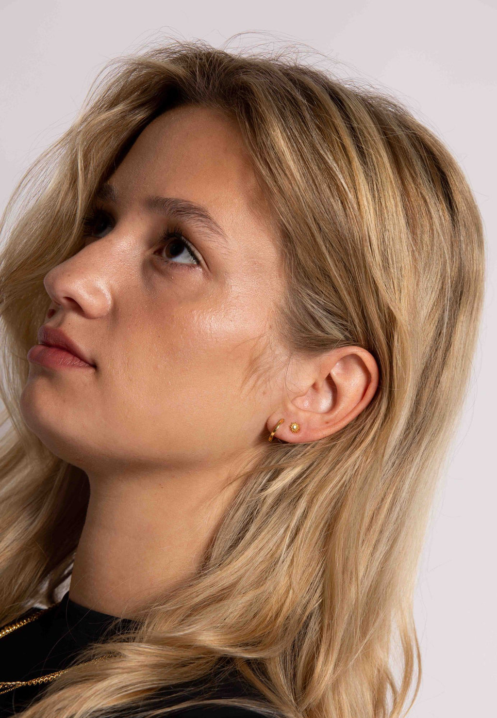 IX Sol 22K Gold Plated Stud