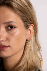 IX Ild 22K Gold Plated Stud