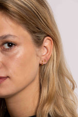 IX A 22K Gold Plated Stud