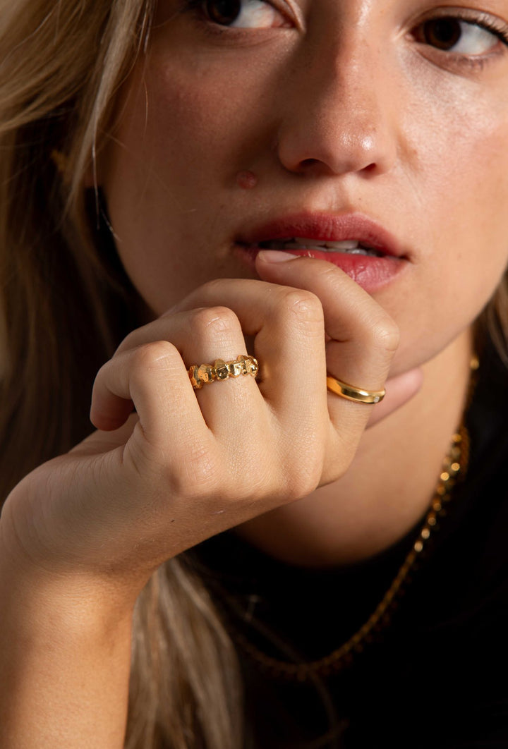 IX Saga 22K Gold Plated Ring
