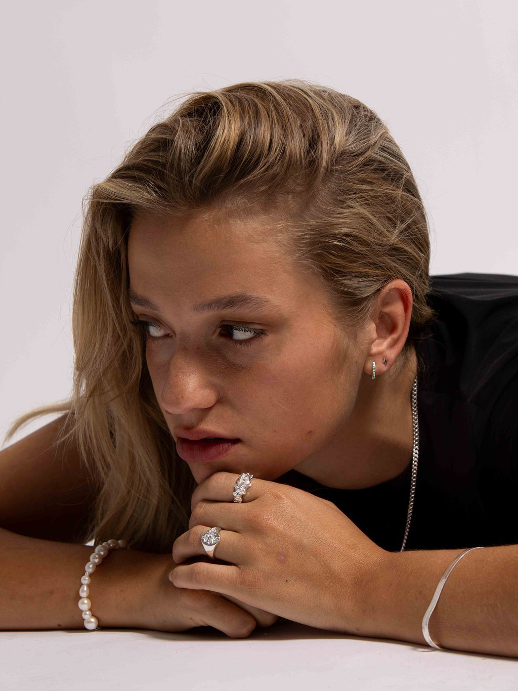 IX Penelope Silver Bracelet w. Pearls