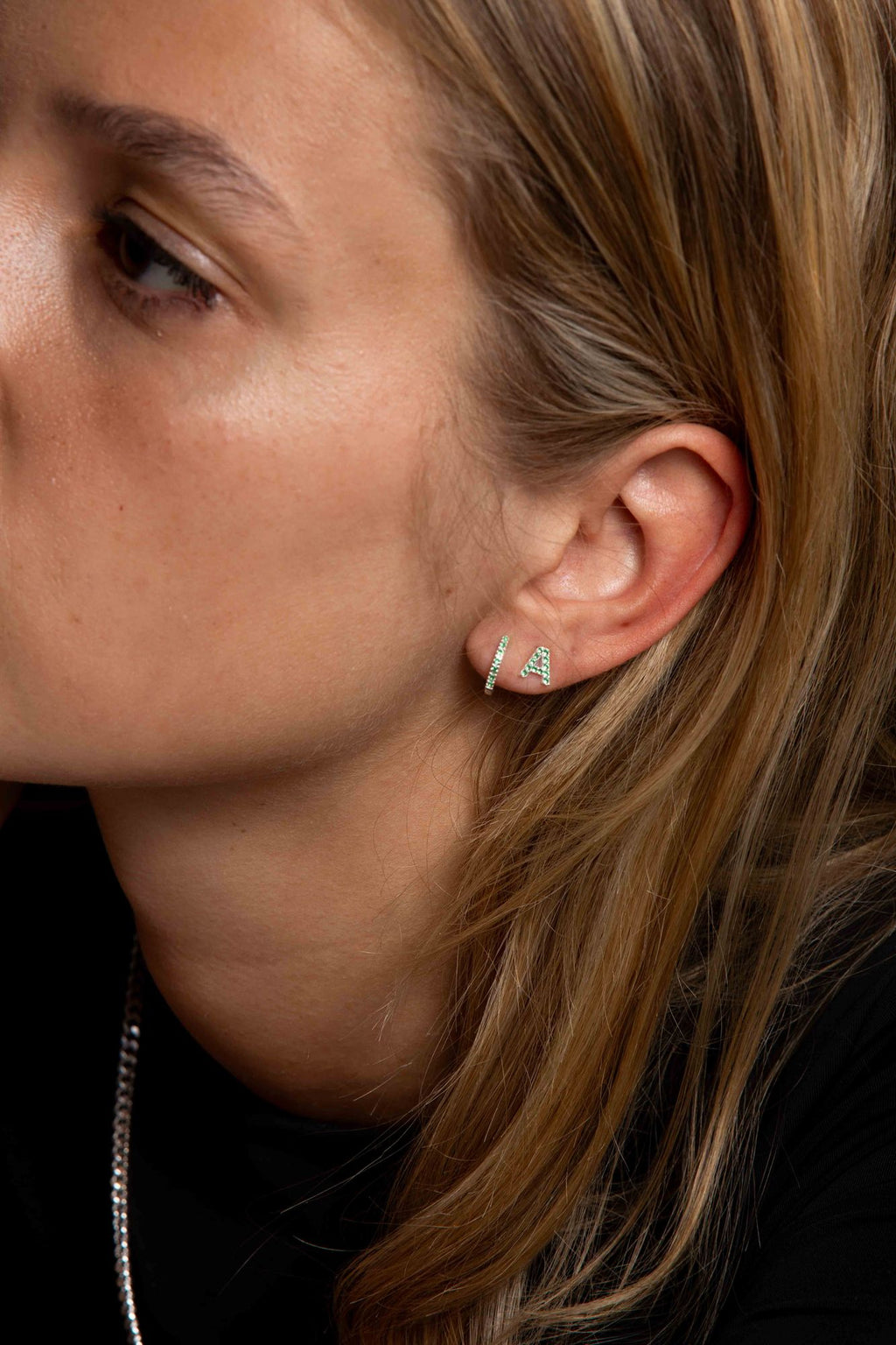 IX A Silver Stud w. Zirconia