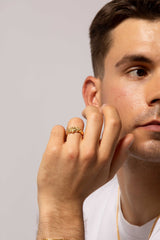 IX Nora 22K Gold plattiert Ring