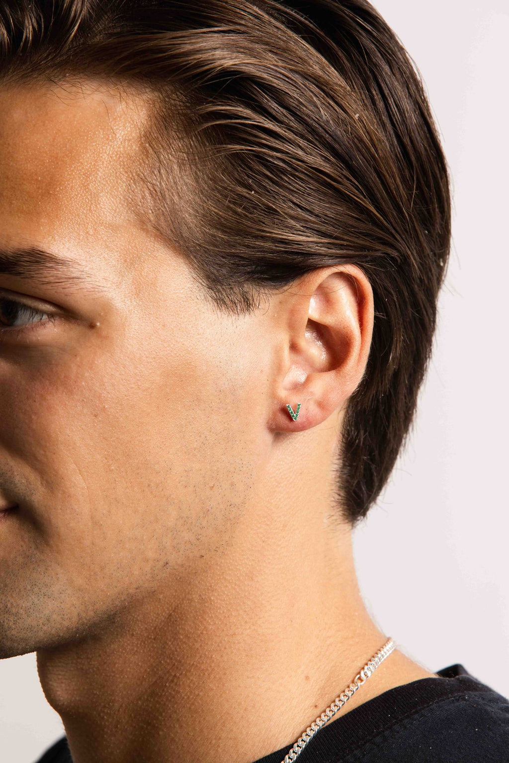 IX V Silver Stud w. Zirconia