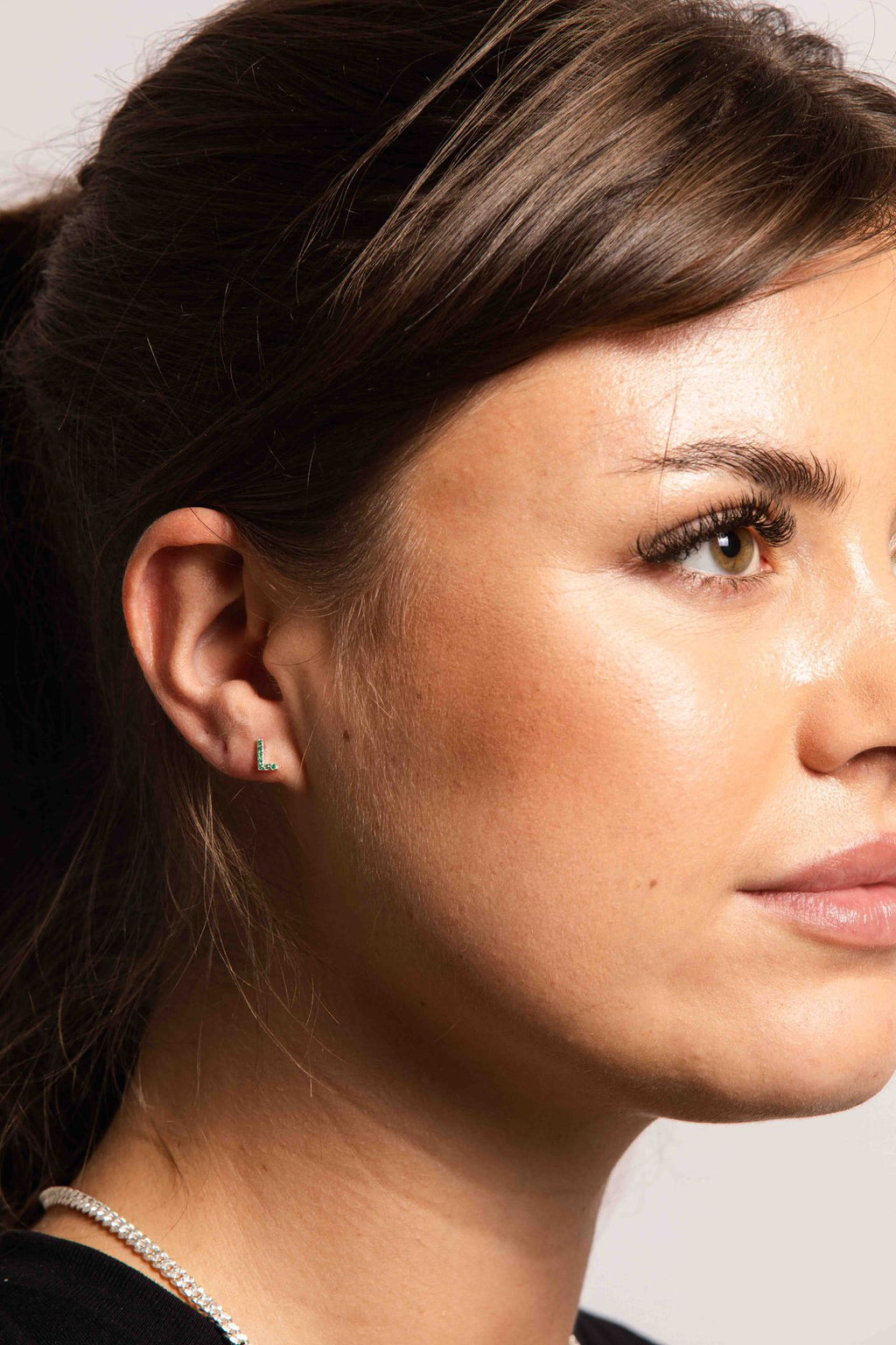 IX L Silver Stud w. Zirconia