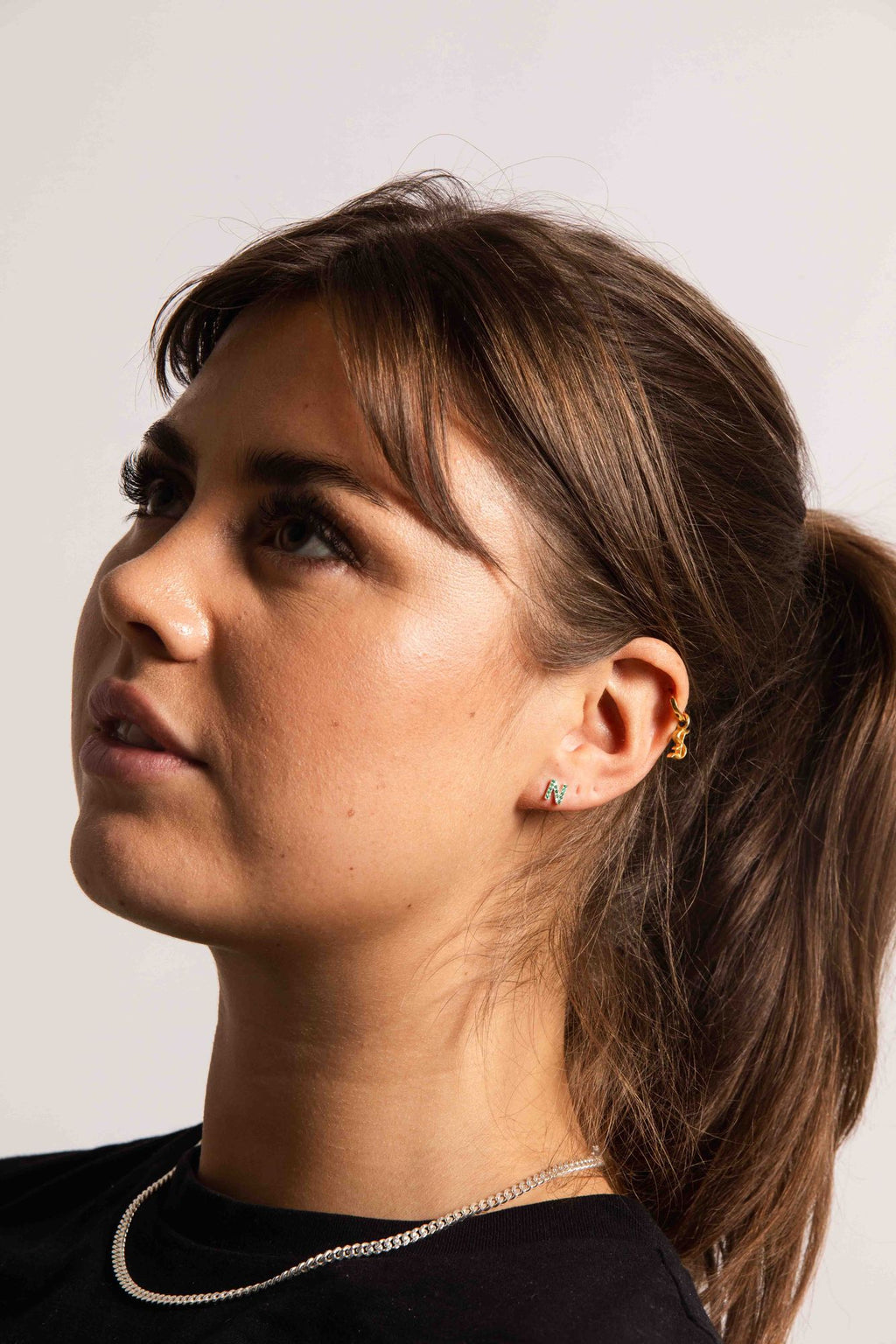 IX N Silver Stud w. Zirconia