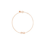 Infinity 18K Rose Gold Bracelet w. Diamonds