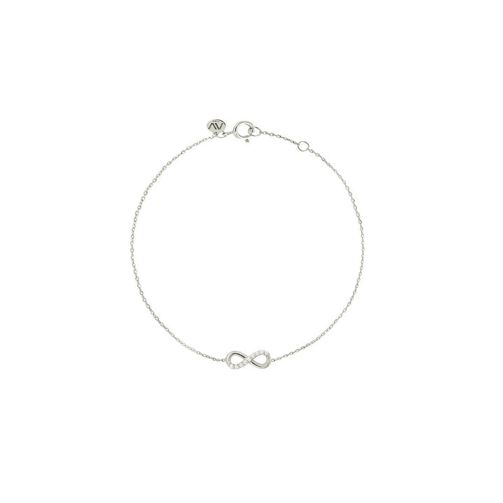 Infinity 18k hvid Guld Armbånd m. Diamanter