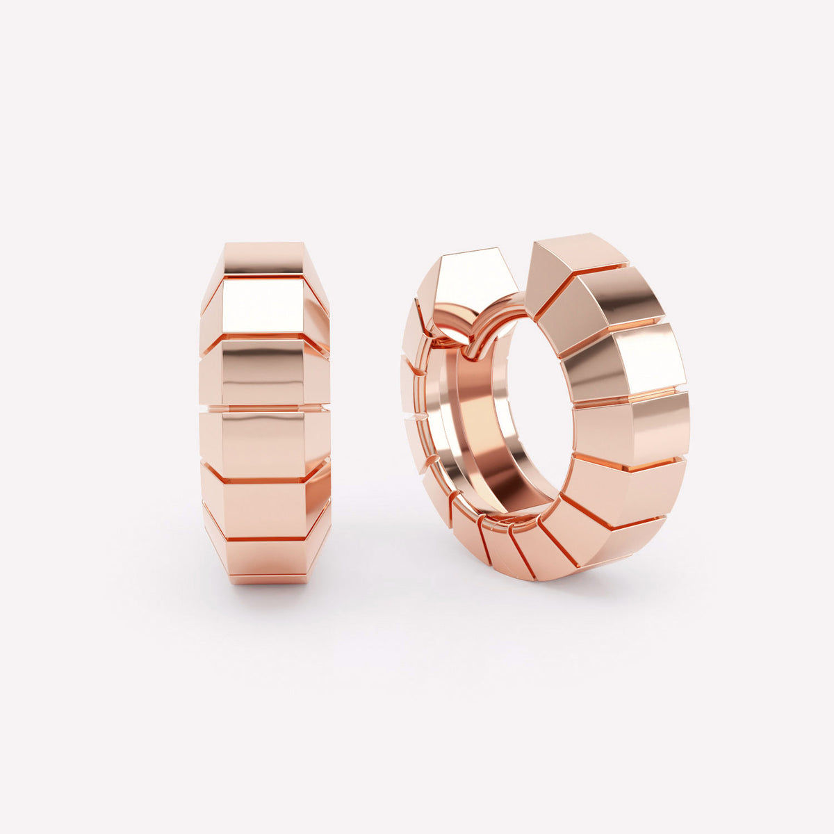 Eternity Engraved 18K Rosegold Huggie
