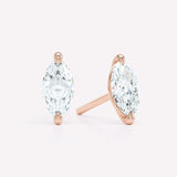 The Marquise 18K Rosegold Stud w. Lab-Grown Diamond