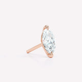The Marquise 18K Rosegold Stud w. Lab-Grown Diamond
