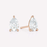 The Pear 18K Rosegold Stud w. Lab-Grown Diamond