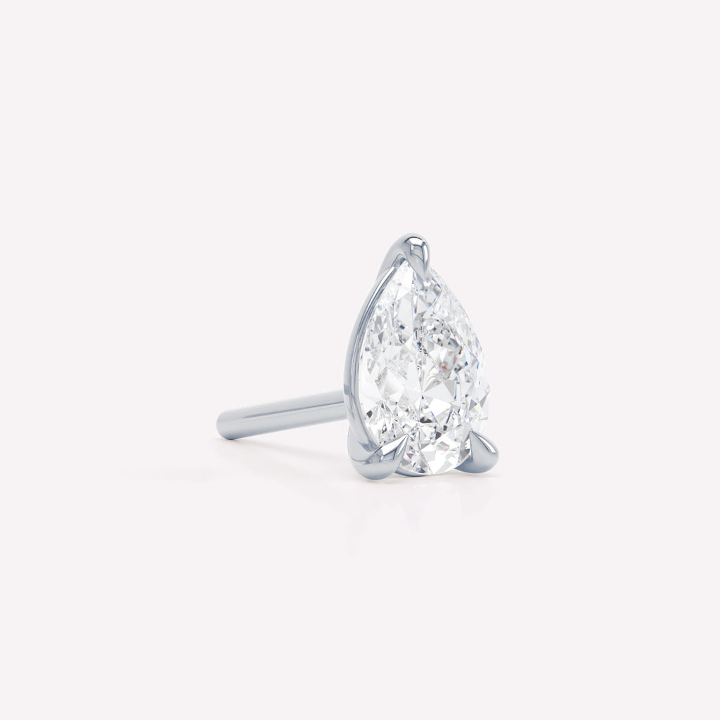 The Pear 18K Whitegold Stud w. Lab-Grown Diamond