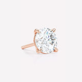 The Round 18K Rosegold Stud w. Lab-Grown Diamond