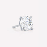 The Round 18K Whitegold Stud w. Lab-Grown Diamond